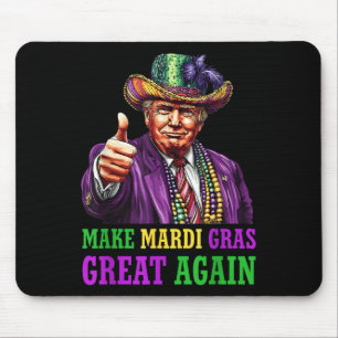 Make Mardi Gras Great Again Funny Trump Mardi Gras Mouse Mat
