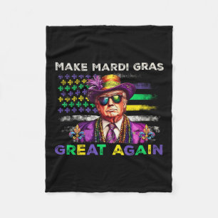 Make Mardi Gras Great Again Shirt Men Women  Fleece Blanket