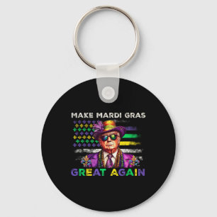 Make Mardi Gras Great Again Shirt Men Women Key Ring