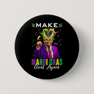 Make Mardi Gras Great Again Trump And Jester Hat F 6 Cm Round Badge