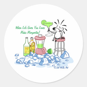 MAKE MARGARITAS by Jeff Willis Art Classic Round Sticker