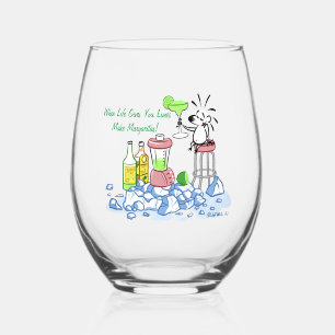 MAKE MARGARITAS by Jeff Willis Art Stemless Wine Glass