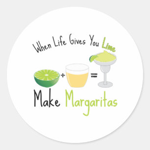 Make Margaritas Classic Round Sticker