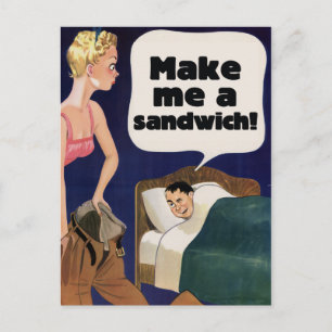 Make me a sandwich postcard