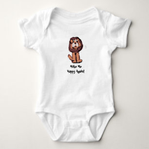 Make Me Happy Again Lion Baby Bodysuit