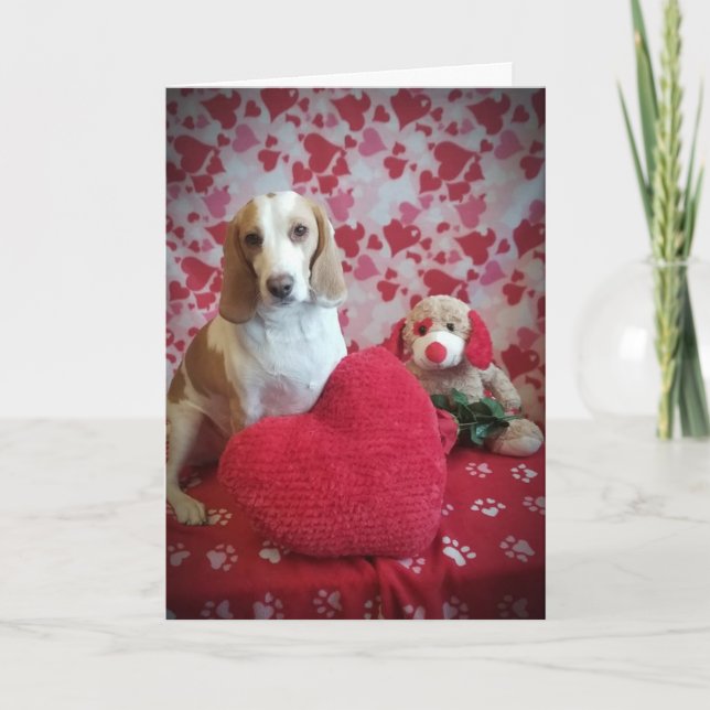 MAKE ME "HAPPY" AND SAY YOU'LL BE MY VALENTINE HOLIDAY CARD (Front)