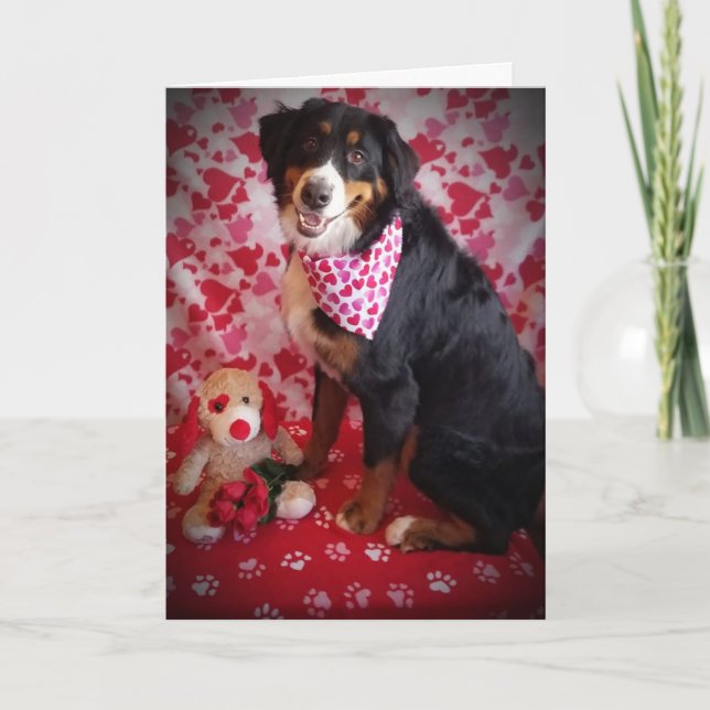 MAKE ME "HAPPY" AND SAY YOU'LL BE MY VALENTINE HOLIDAY CARD (Front)