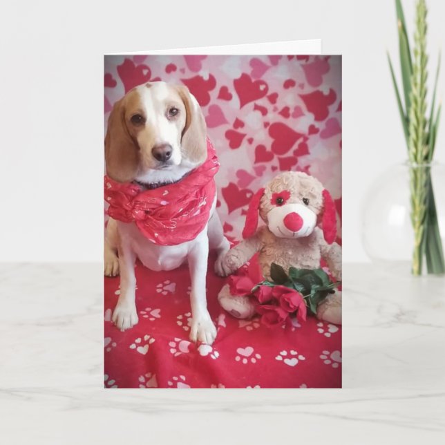 MAKE ME "HAPPY" AND SAY YOU'LL BE MY VALENTINE HOLIDAY CARD (Front)