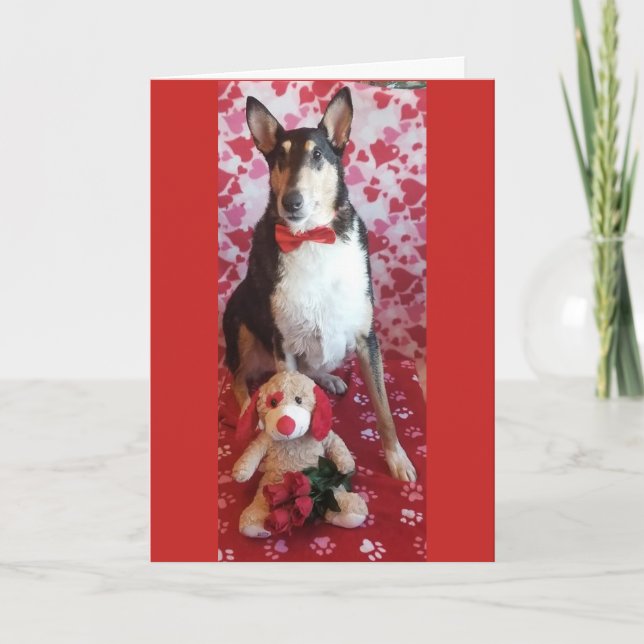 MAKE ME "HAPPY" AND SAY YOU'LL BE MY VALENTINE HOLIDAY CARD (Front)