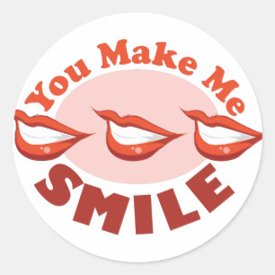 Make Me Smile Classic Round Sticker