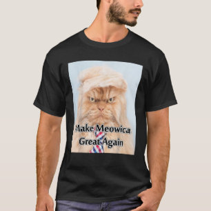 Make Meowica Great Again July 4th Funny Cat Trump T-Shirt