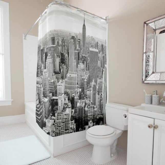 Make Mine Manhattan Too Shower Curtain (In Situ)