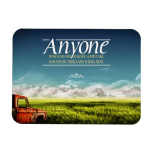 "Make mistakes" Inspirational Quote Flexible Magnet