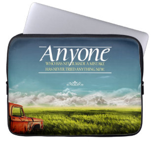 "Make mistakes" Inspirational Quote Laptop Sleeve