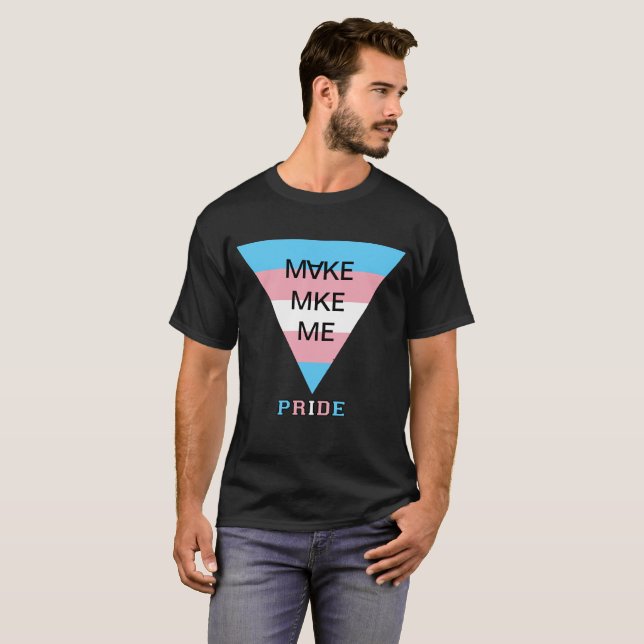 Make MKE Me Milwaukee Transgender Triangle Pride T-Shirt (Front Full)