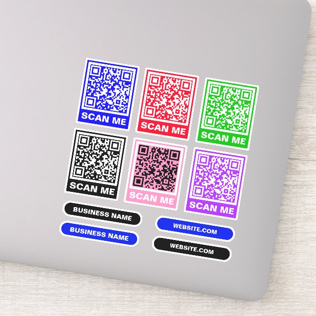 Make Modern Colourful QR CODE - 6 Scanning Sticker (Detail)