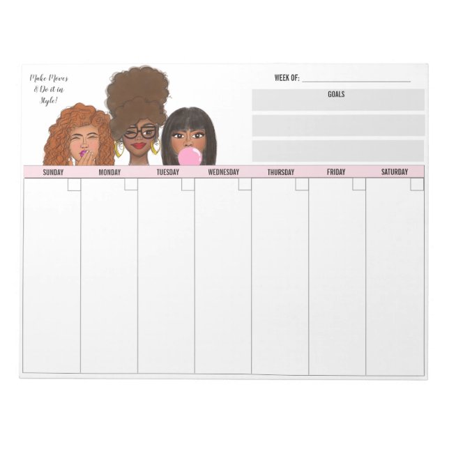 Make Moves Weekly Notepad (Front)