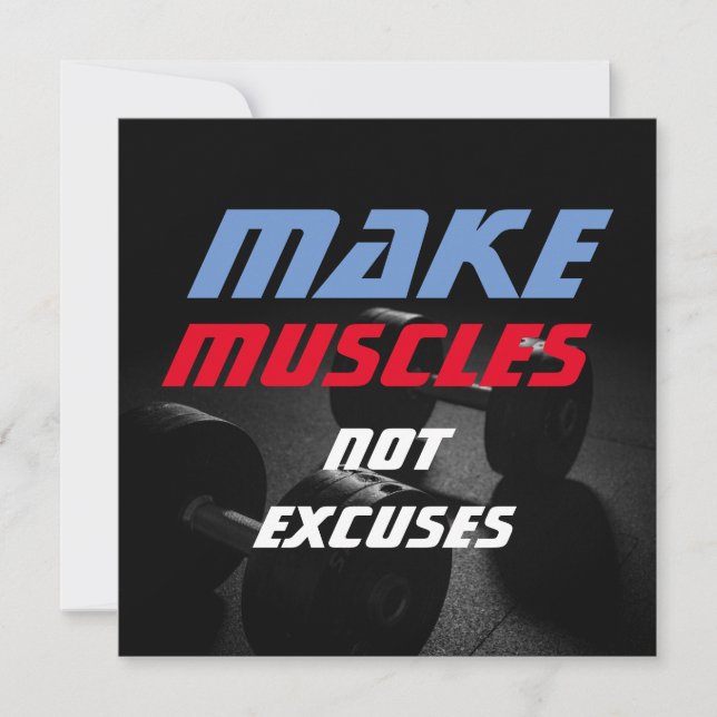 Make Muscles Bodybuilding Fitness Motivational (Front)