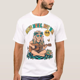 Make Music Not War Hippie T-Shirt