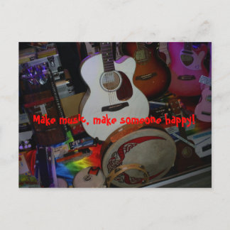 make music postcard
