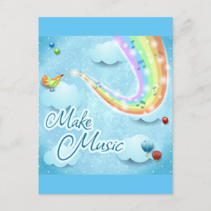 Make music postcard