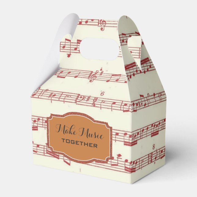 Make Music Wedding Favour Box (Front Side)