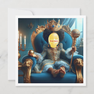 Make my child royal, black princess, black queen card