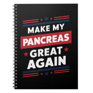 Make My Pancreas Great Again Diabetes Awareness Notebook