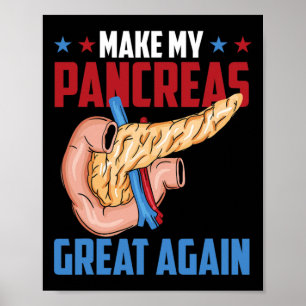 Make My Pancreas Great Again Diabetic Type 1 Diabe Poster