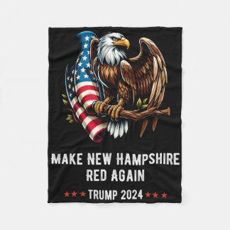Make New York Red Again Eagle Republican Trump  Fleece Blanket