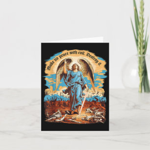 Make No Peace With Evil Archangel Michael Jesus Go Card