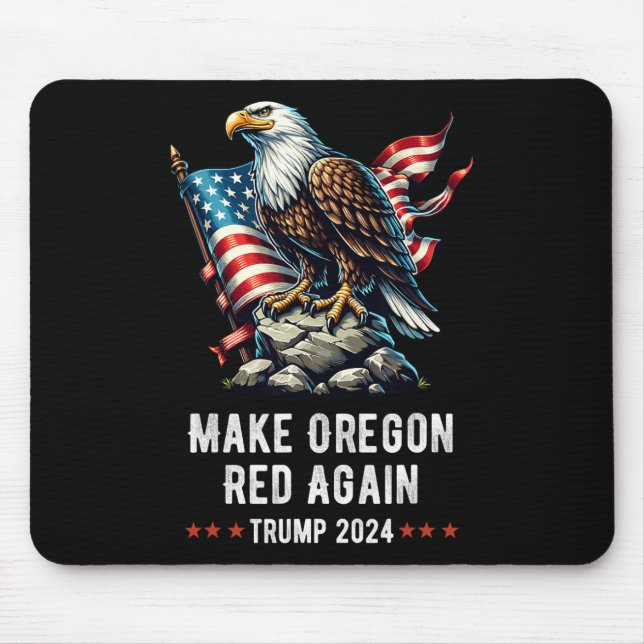 Make Oregon Red Again Eagle Republican Trump  Mouse Mat (Front)