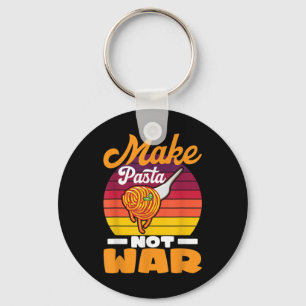 Make Pasta Not War I Mac & Cheese I Food Pasta Key Ring