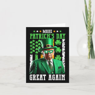 Make Patrick’s Day Great Again Vintage Trump St Pa Card
