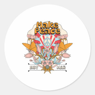 Make Peace, Not War Classic Round Sticker