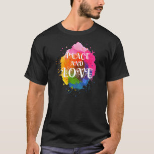 Make Peace Not War  Colourful Peace & Love Illustr T-Shirt