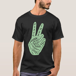 Make Peace Not War Peace Hand Sign 11 T-Shirt