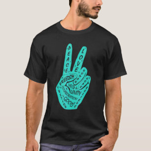 Make Peace Not War Peace Hand Sign 15 T-Shirt