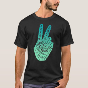Make Peace Not War  Peace Hand Sign  1 T-Shirt