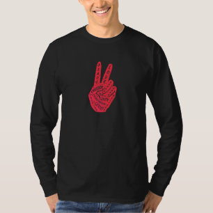 Make Peace Not War Peace Hand Sign 3 T-Shirt