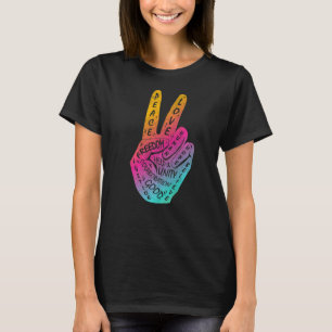 Make Peace Not War Peace Hand Sign 7 T-Shirt