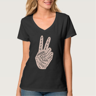 Make Peace Not War Peace Hand Sign 8 T-Shirt