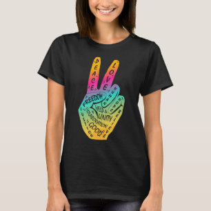 Make Peace Not War Peace Hand Sign 9 T-Shirt