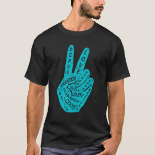 Make Peace Not War Peace Hand Sign T-Shirt