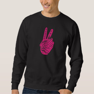 Make Peace Not War Peace Hand Sign Vintage Sweatshirt