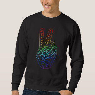 Make Peace Not War Peace Sign Symbol 4 Sweatshirt
