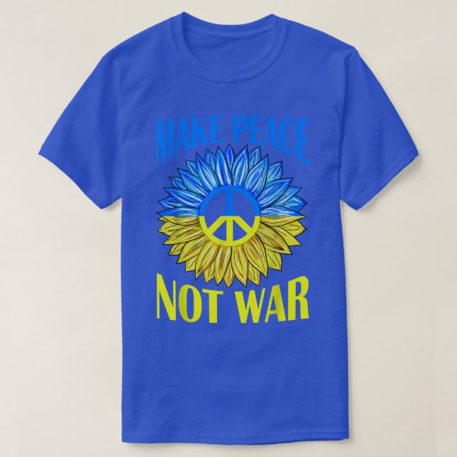 Make Peace Not War Sunflower  T-Shirt (Design Front)
