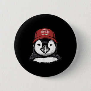 Make Penguin Tax Free Again - Resist Penguins Agai 6 Cm Round Badge