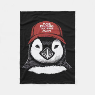 Make Penguin Tax Free Again - Resist Penguins Agai Fleece Blanket