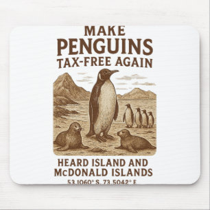 Make Penguin Tax Free Again - Resist Penguins Agai Mouse Mat